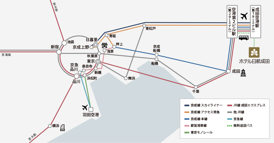 電車をご利用の場合 アクセス ホテル日航成田