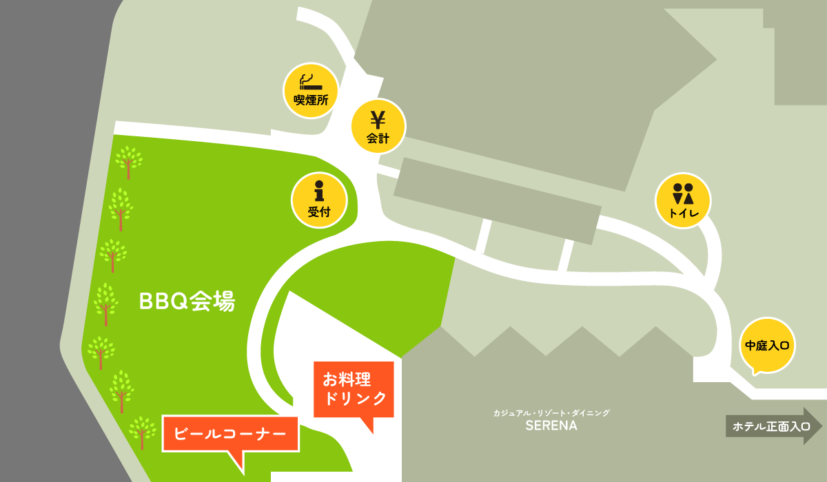 THE GARDEN BBQ2026 会場マップ図