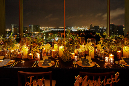 夜景を望むスカイバンケット